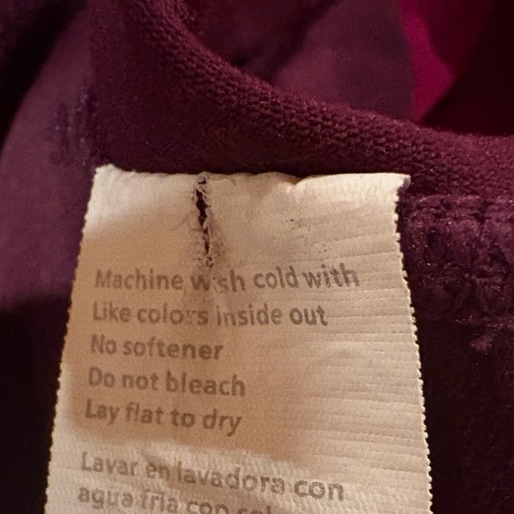 Fabletics Powerhold Pink Maroon Burgundy Cropped Athletic women’s leggings - Picture 8 of 12